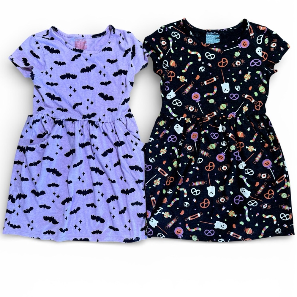 Cat & Jack Kids Dresses - Purple and Black